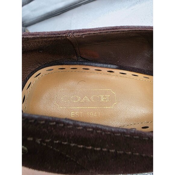 Coach Brown Suede High Heel Pumps Size 7 - Picture 2 of 9